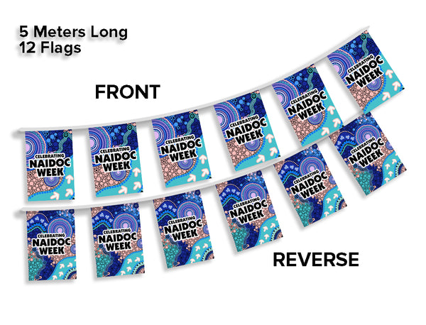 Pathways "Celebrating NAIDOC Week" Fabric Bunting (Double sided-print) - 12 flags - 5m