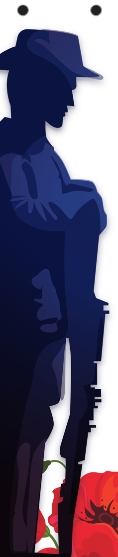 ANZAC Day Wall Panel Design 2 - 210x45cm