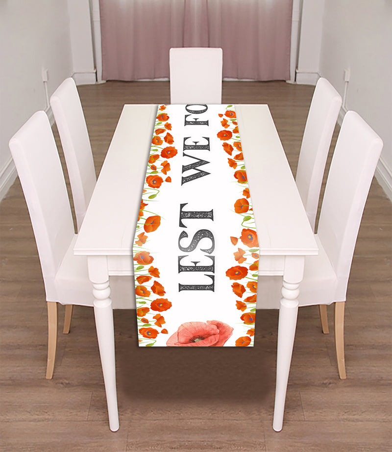 ANZAC Day Table Runner Lest We Forget 183x33cm