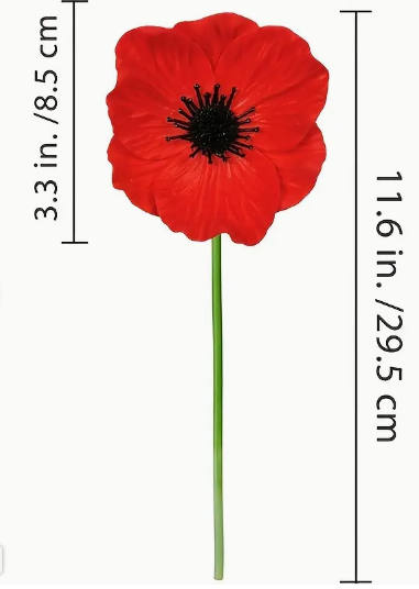 Single Stem Red Poppy